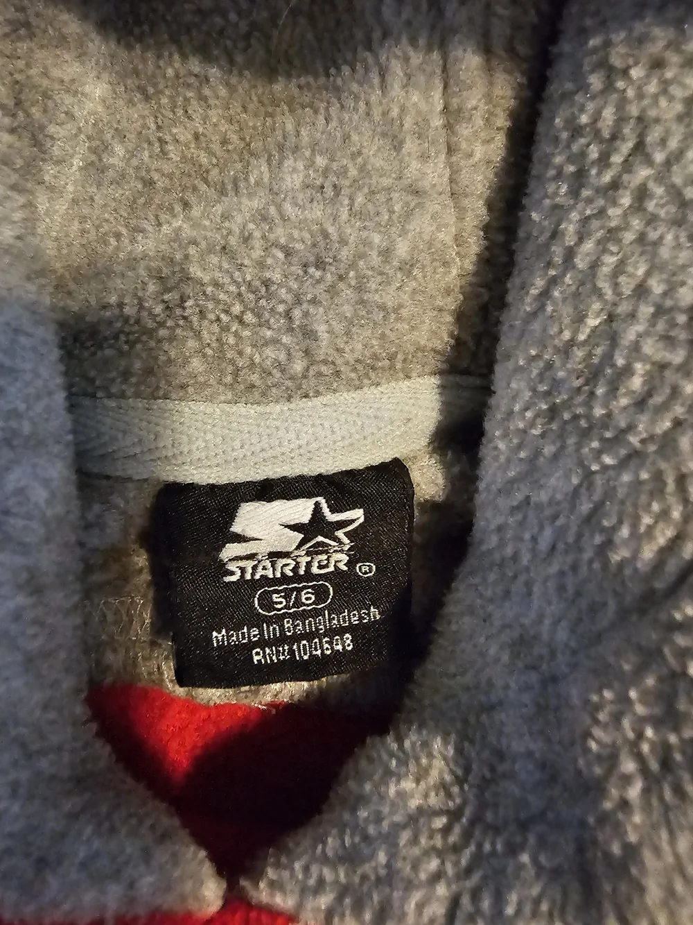 Starter Ohio State Buckeyes Fleece Hoodie Youth Size 5/6 Red Gray Pullover